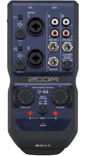 Zoom U-44 Interfaz De Audio Portátil De 4 Canales
