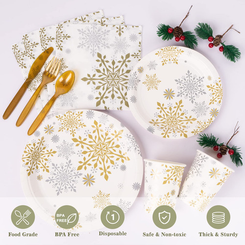 Platos Y Servilletas Navideñas Decorlife De Party Supplies,