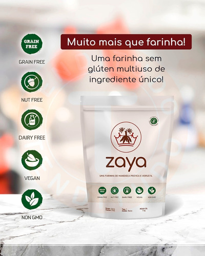 Farinha De Mandioca Zaya Sem Glúten 10kg Food Service