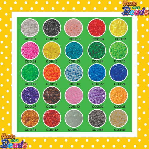 Imagen 2 de 5 de Pack N° 02 Mini 10 Colores- 5.000 Beads