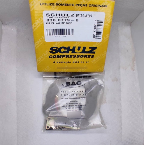 Kit De Placa Valvula Bp Para Compresor Marca Schulz 20hp