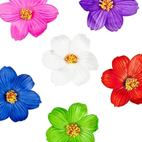 Hula Girl Paper Foam Hibiscus Color Assorted Flower Lei Hawa