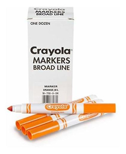 Crayola 12 Count Original Bulk Markers, Naranja.