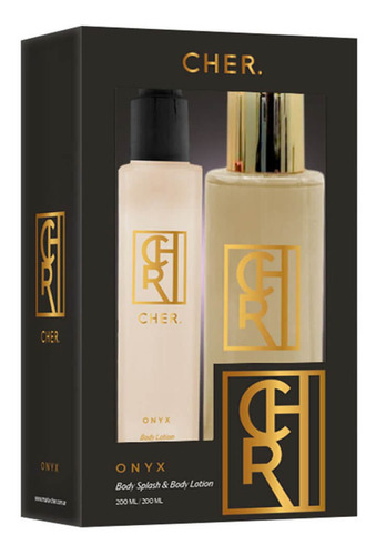 Body Splash Mujer Cher Onyx 200ml + Body Lotion 200ml Set