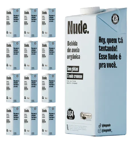 Kit 12 Bebida De Aveia Nude. Cremoso 1l