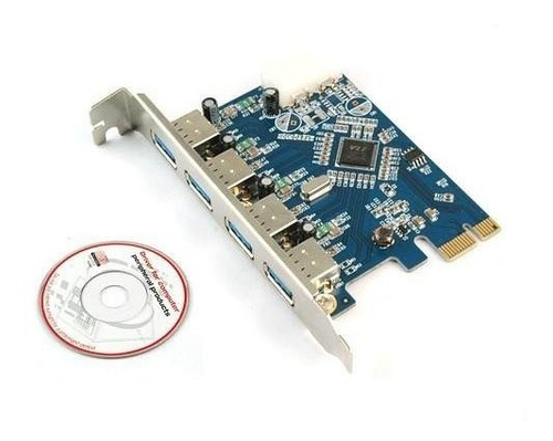 Placa Controladora Pci-e X1 Usb 3.0 (5gbps) Com 4 Portas