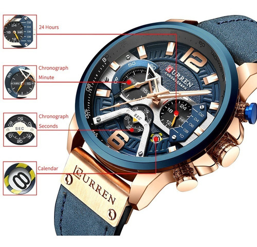 Imagen 4 de 5 de Reloj De Hombre Curren, Modelo 2019, Hasta 18 Cuotas!
