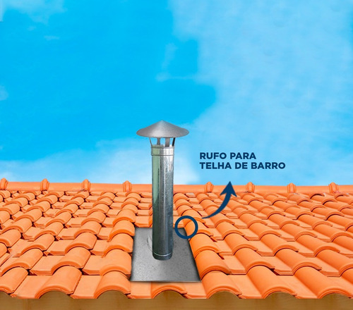 Duto 6 Pol Com Adaptador,chines+colarinho Para Churrasqueira