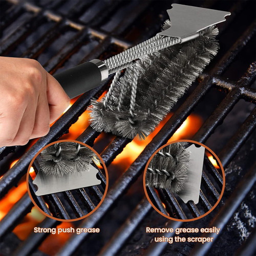 Cepillo De Limpieza M Deluxe Con Cerdas Para Barbacoa, Apto.