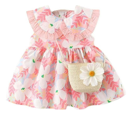 Vestido Floral Para Niñas Bebé 0 - 2 Años 