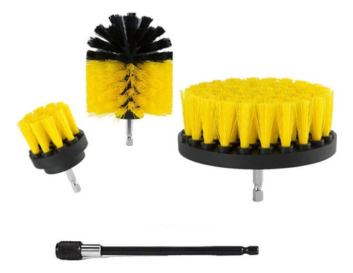 Común (uso) Kit De 4pcs Cepillos Para Taladro Limpieza