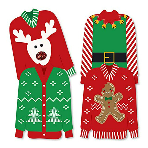 Kit Decoración Suéteres Feos Navidad - Set 20