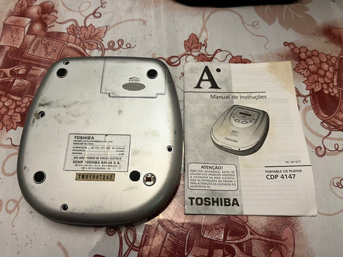 Discman Toshiba Raridade Ñ Pioneer Sony Walkman Ñ Funciona Verde-claro (Usado)
