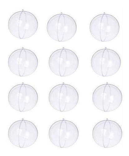 Bolas De Navidad  Transparentes  Rellenables X 12u. De 7cm