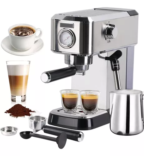 MICHELANGELO Máquina de café expreso de 15 bar con espumador de leche,  máquinas de café Expresso, cafetera de acero inoxidable para capuchino y  café