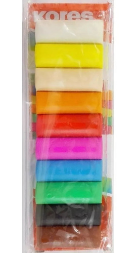Plastilina Escolar Kores 10 Colores 200gr