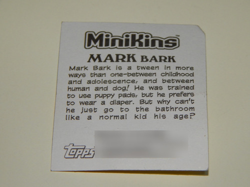 Garbage Pails Kids Figura Gpk Mark Bark Minifigura Dist1 (Usado)