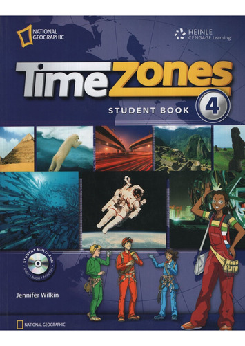 *Time Zones 4 - Student's Book + Multirom, de Wilkin, Jennifer. Editorial HEINLE CENGAGE LEARNING, tapa blanda en inglés americano, 2011