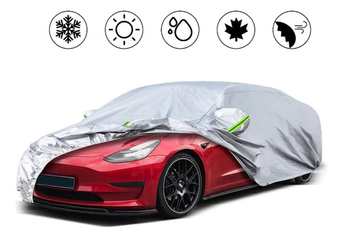 Cubierta Funda Coche Impermeable Protector Auto Sedan 4.6m