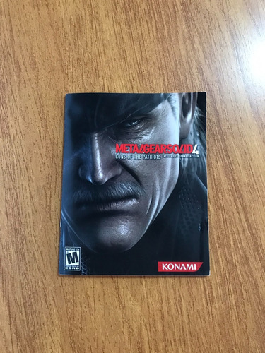 Playstation 3 Metal Gear Solid 4 Manual De Instrução