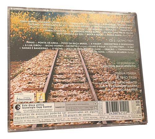 Cd Duplo Milton Nascimento Maria Maria Ultimo Trem Estandar