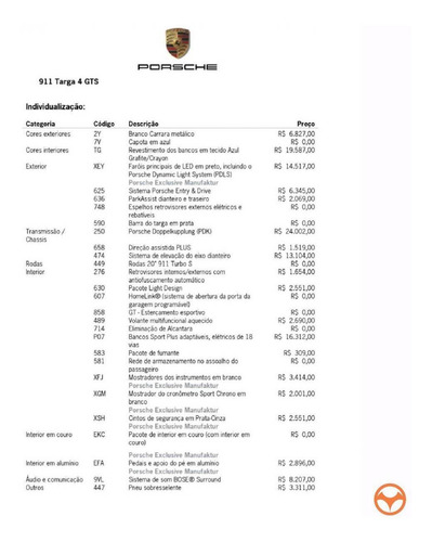 Imagem 7 de 15 de Porsche 911 3.0 24v H6 Gasolina Targa 4 Gts Pdk