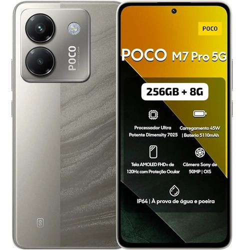 Xiaomi Poco M7 Pro 5g Dual Sim Nfc 256gb Prata 8 Gb Ram