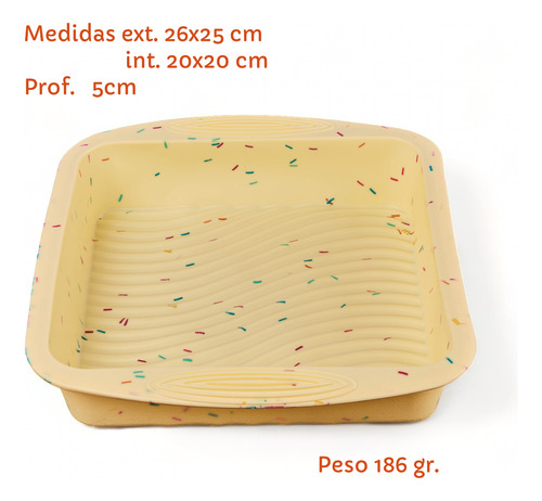 Molde De Silicona Tortera Asadera Cuadrada Antiadherente
