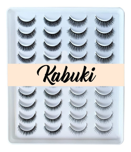 Pack De 20 Pestañas Faux Mink 4 Estilos Kabuki