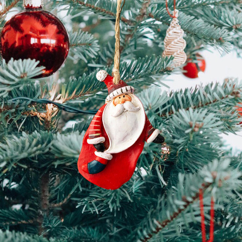 2 Adornos Para Árbol De Navidad, Colgantes Papá Noel