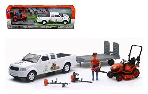 Newray 1: 20  kubota Pickup Truck Con Remolque Y Para Tract