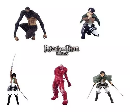 Figuras Ataque Dos Titãs Lote 05 Personagens Wave 1 Com Eren