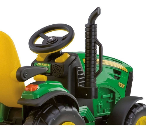 Trator a bateria para crianças Peg Perego John Deere Ground Force cor verde/amarelo 127V