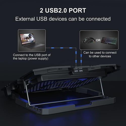 Enfriador De Computadora Portátil Topmate 15.6in, Led,cooler