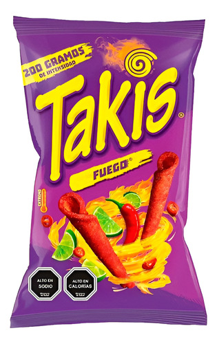 Snack Takis Fuego 200 Grs. Origen México.