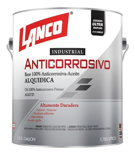 Anticorrosivo Industrial + Esmalte Sintético 1 Lt Lanco 