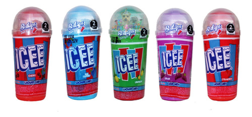 Icee Rollip Dulce Liquido + Lata Polvo Sabores Surtidos 12pz