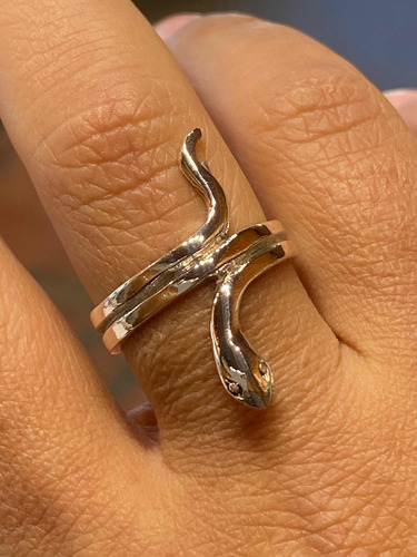 Luli Anillo Plata 925 Víbora Serpiente Suerte Protección 19