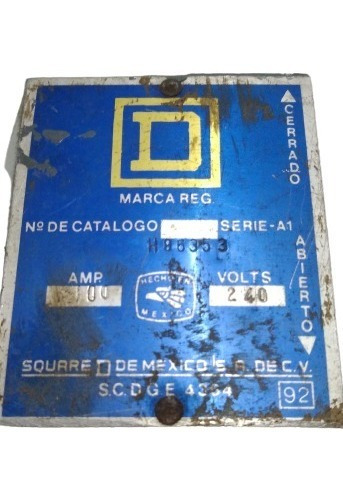 Interruptor D/seguridad 3p 100a 240v Cat A85341 Mca Squared