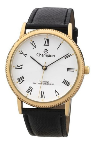 Promoção Relógio Champion Original Masculino Social P. Couro