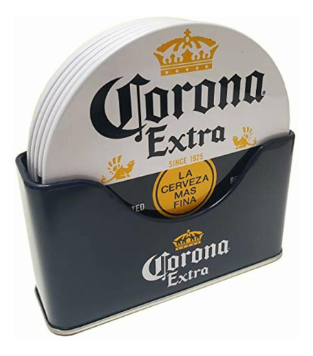 Corona Juego De Posavasos (6 Unidades, Soporte De Metal)