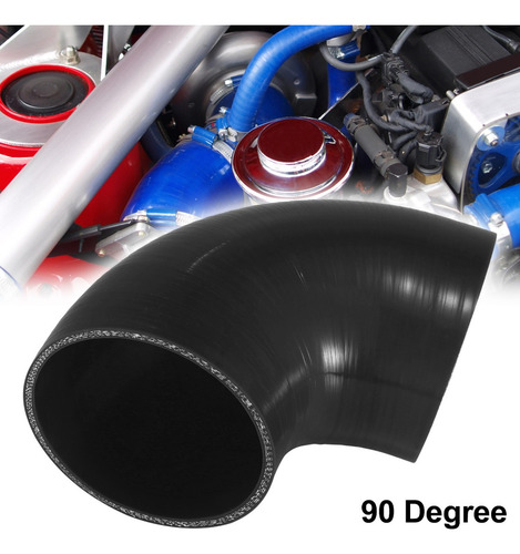 Manguera De Silicon Codo 90 Grados Intercooler 102mm Negro