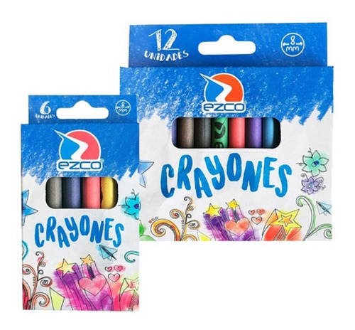 Crayones Crayon Ceras Escolares Color 1ªmarca  X 12 Unidades