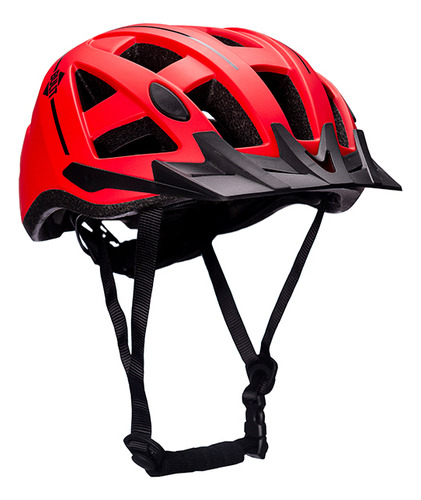 Casco Bicicleta Bulit Ultra Liviano Con Luz Led - Rojo L