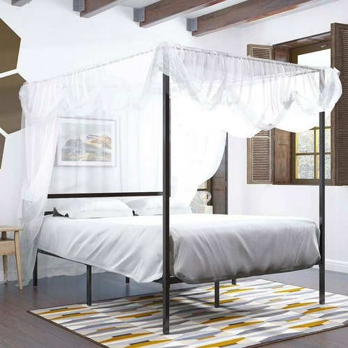 Yitahome Metal Platform Canopy Bed Frame Mattress Foundat S4