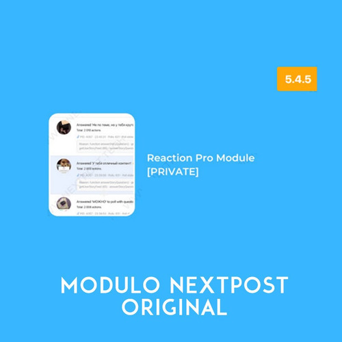 Reactions Pro Module For Nextpost Modulo Original C/ Licença