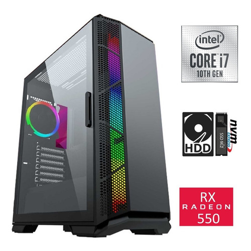 Imagen 1 de 6 de Cpu Gamer I7 10700, 16gb 1tb+ssd 480gb, Rx 550 4gb 128 Bit