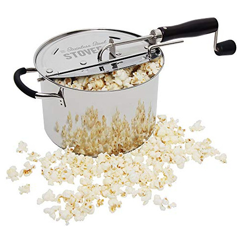 Stovepop Stainless Steel Stove-top Popcorn Popper, 6 Qu...