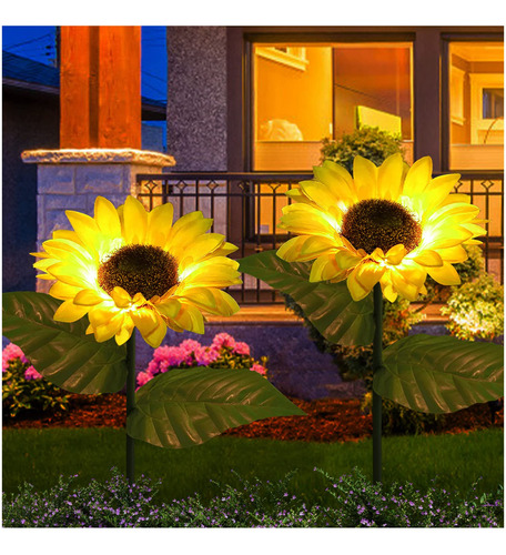 Ahnner Luz Solar Girasol Decorativa Jardin Al Aire Libre 26 