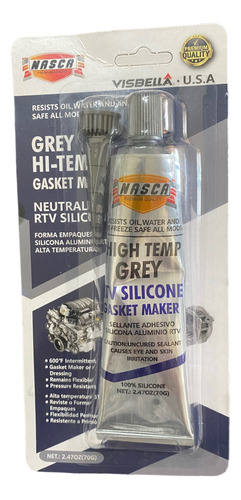 Silicon Gris Alta Temperatura Secado Rapido Pack 12